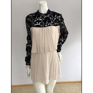 Free People Lace Crop Top Long Sleeve Skirt Set